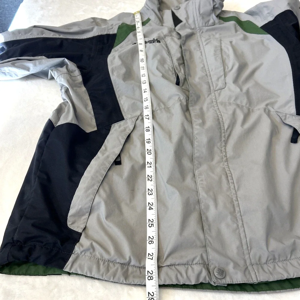 Columbia XCO Storm Dry Insulated Windbreaker Jacket Men M Black Grey Nylon Logo